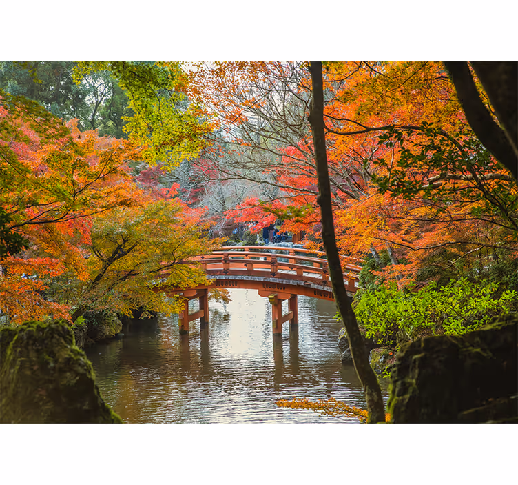 Blind bedroom japanese garden forest - TenStickers