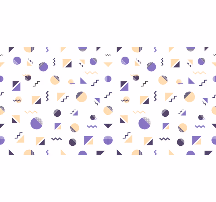 Blind bedroom with colored geometric shapes - TenStickers