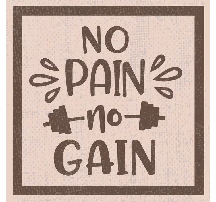 Blind bedroom no pain no gain fitness - TenStickers