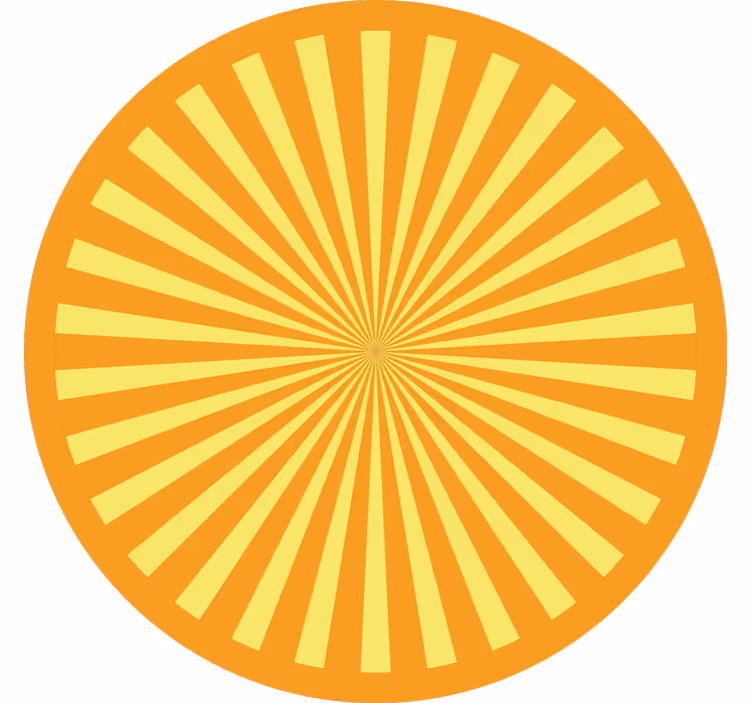 Blind bedroom abstract sunset in orange tones - TenStickers