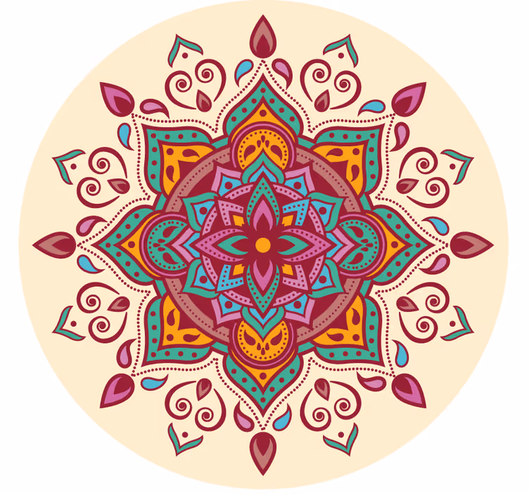 Blind bedroom in pinkish mandala design - TenStickers