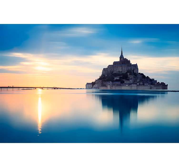 Living room blind mont saint-michel style - TenStickers