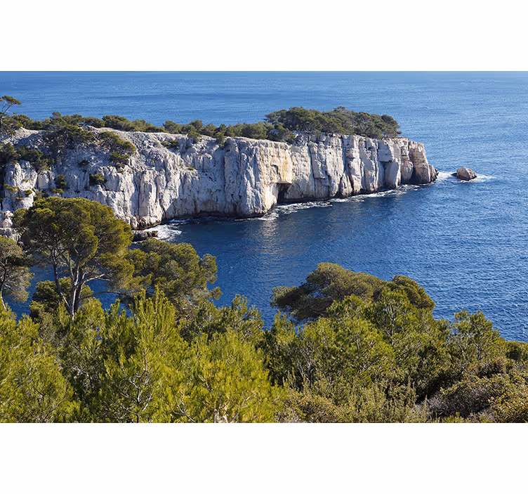 Living room blind calanques of marseille - TenStickers