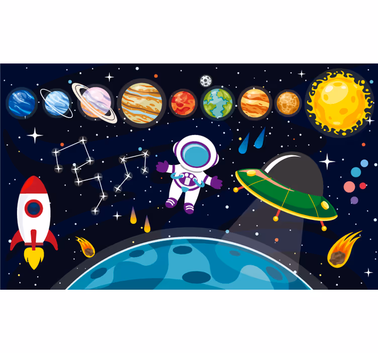 Blind children explore vibrant cartoon space - TenStickers