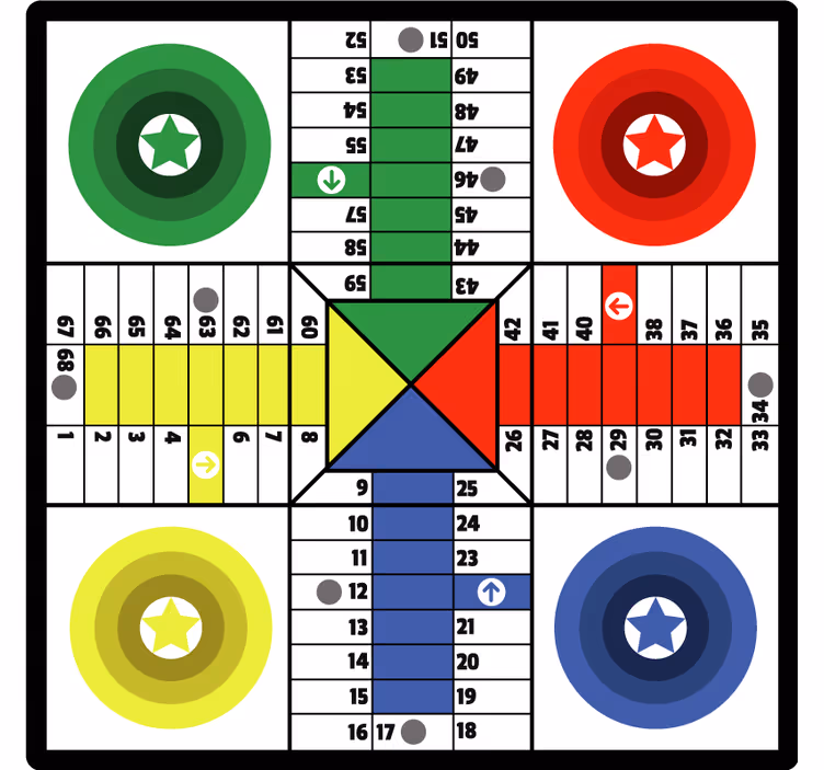 Blind children parchis game - TenStickers