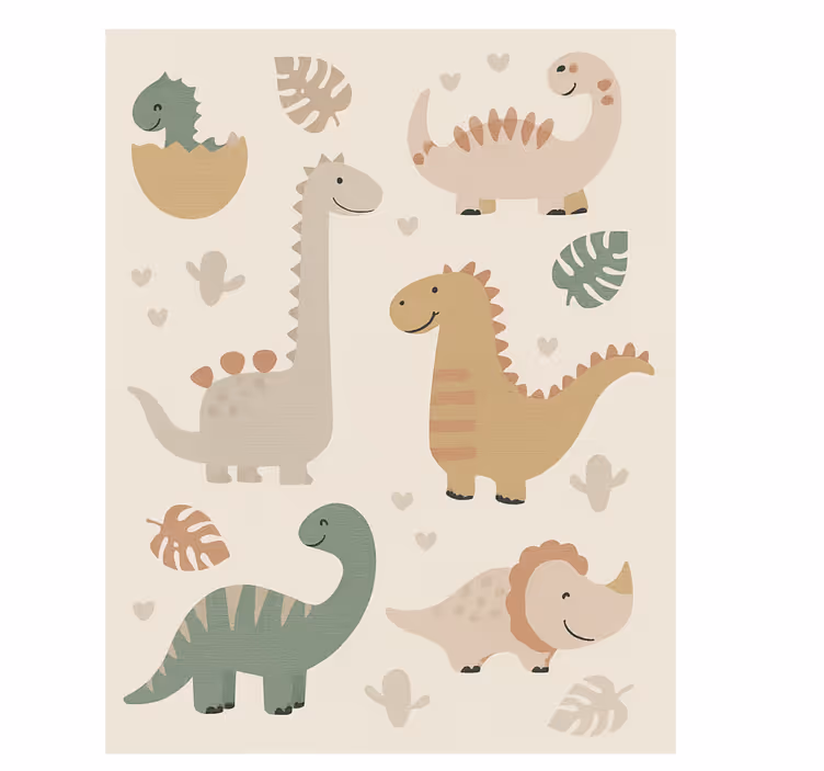 Blind children beige jurassic design - TenStickers