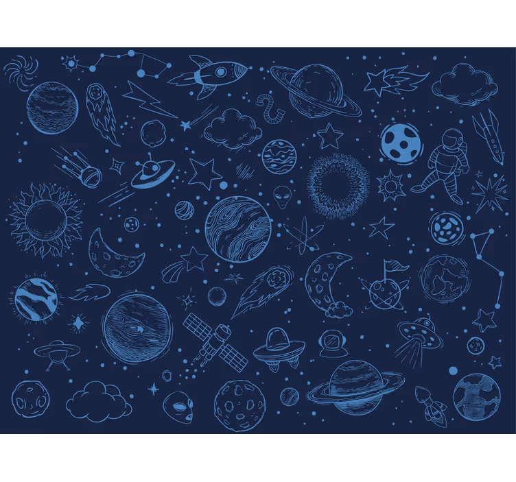 Blind children explore many space symbols - TenStickers