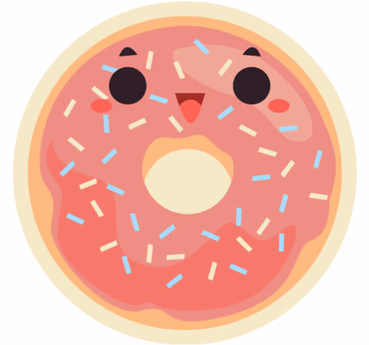 Blind children anime doughnuts - TenStickers