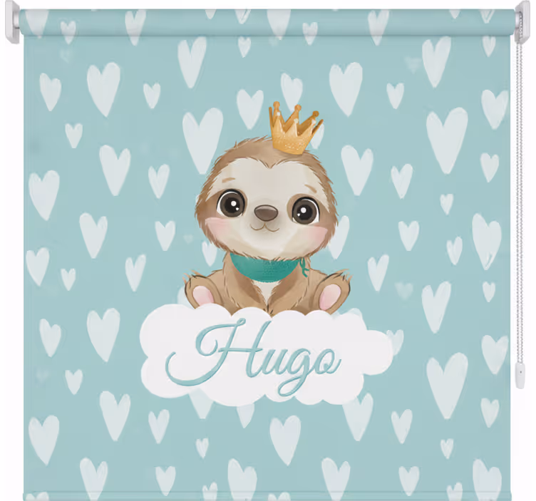 Blind children cute sloth for boy with name - TenStickers