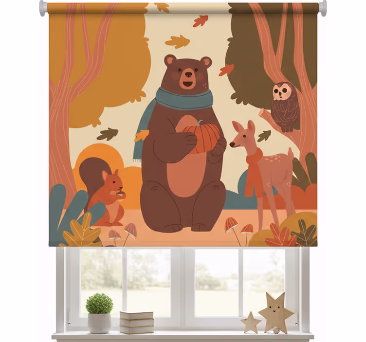 Blind children joyful creatures in autumn woods - TenStickers