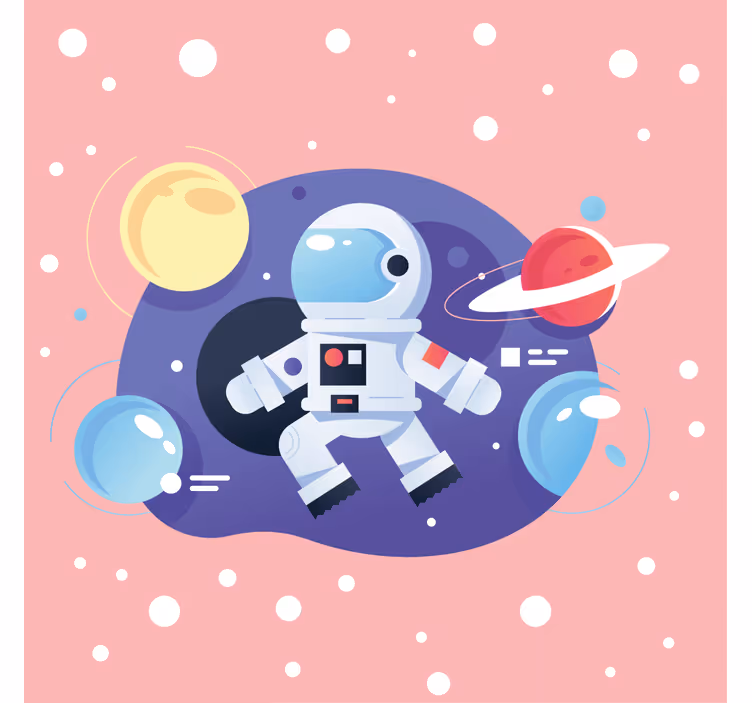 Blind children cartoon spaceman symbols - TenStickers