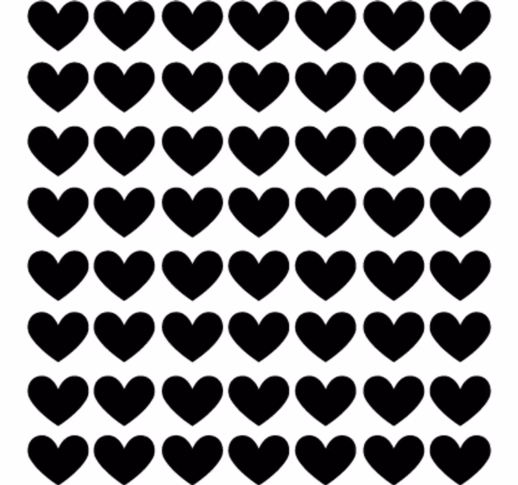 Blind teens heart polka dot wall sticker - TenStickers