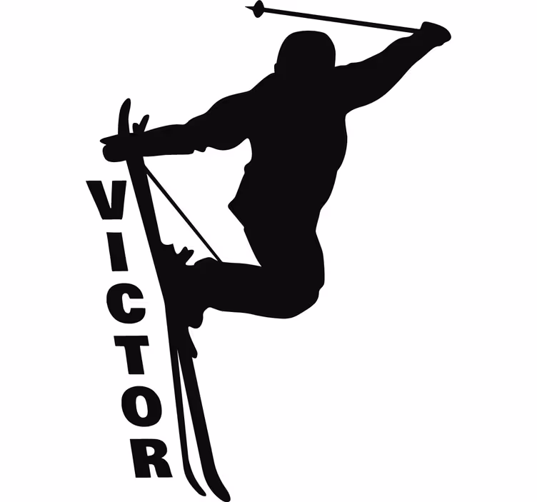 Customizable skier for blind teens - TenStickers