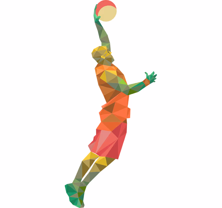 Blind teens geometric basketball player wall decal - TenStickers