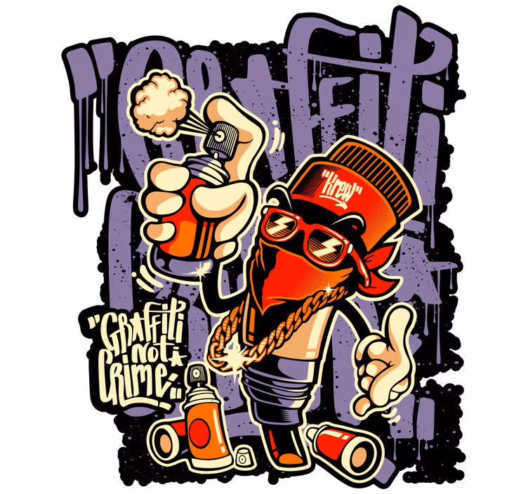 Blind teens graffiti street art - TenStickers