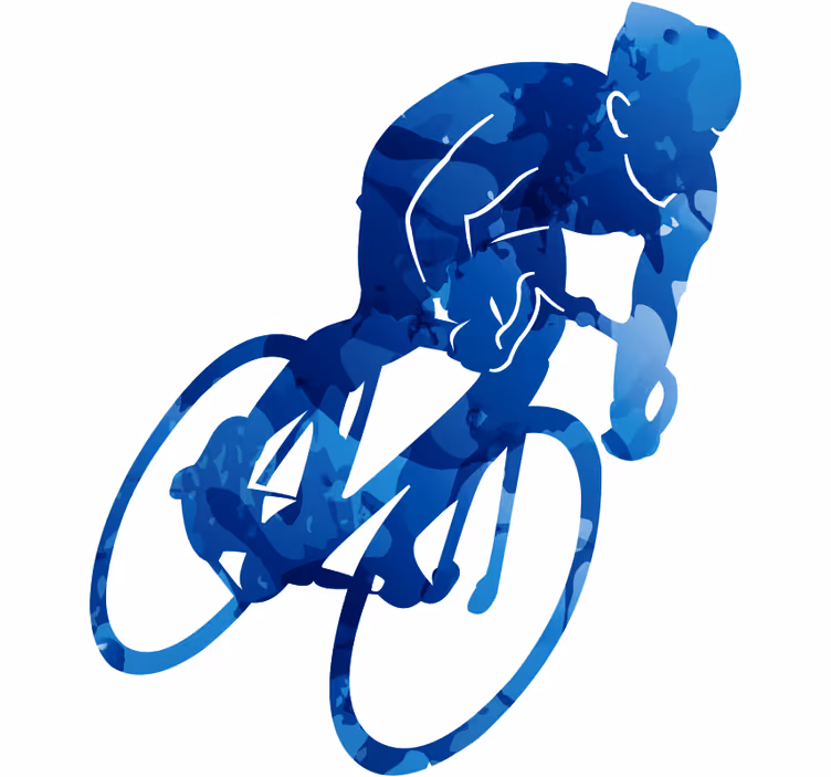 Blind teens cycling bicycle - TenStickers