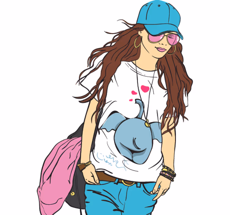 Blind teens modern and cute wall decal - TenStickers
