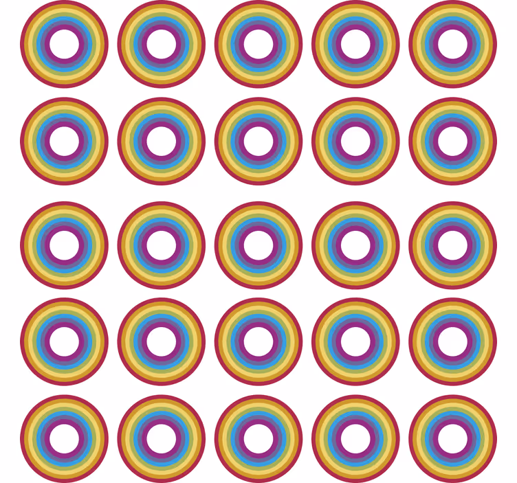 Blind teens rainbow geometric patterns - TenStickers