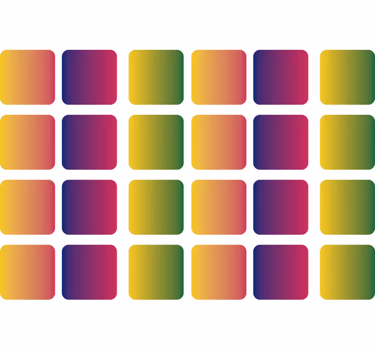 Blind teens rainbow square geometric shapes - TenStickers