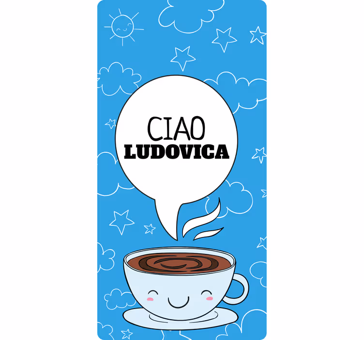 Blind teens personalised happy coffee cup - TenStickers