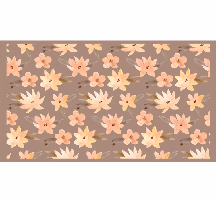 Blind beige aquarella flowers in pastel colors - TenStickers