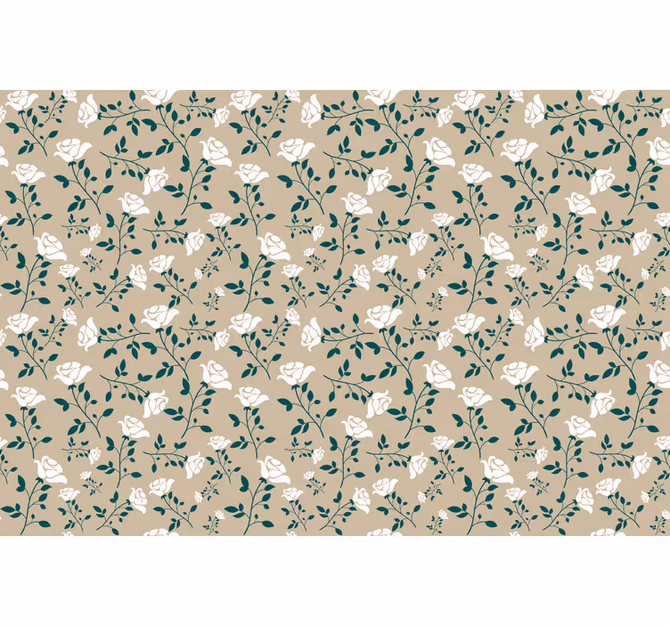 Blind beige white vintage rose design - TenStickers