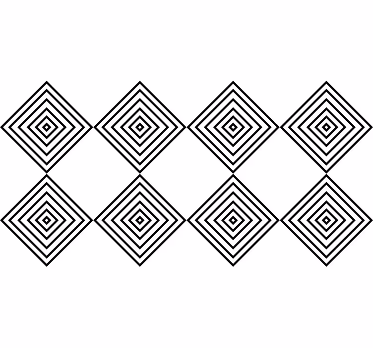 White window blind with manolo tile design - TenStickers