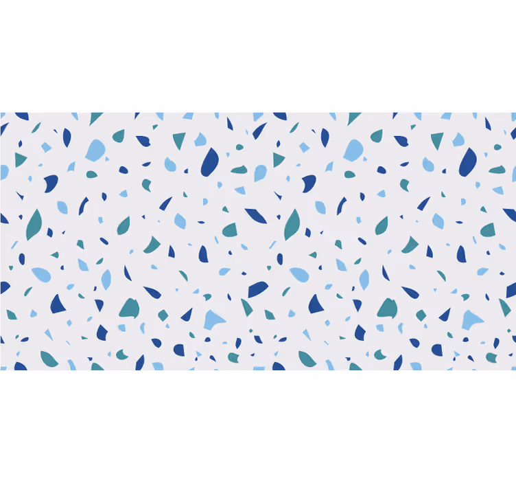 White window blind with blue tones terrazzo design - TenStickers