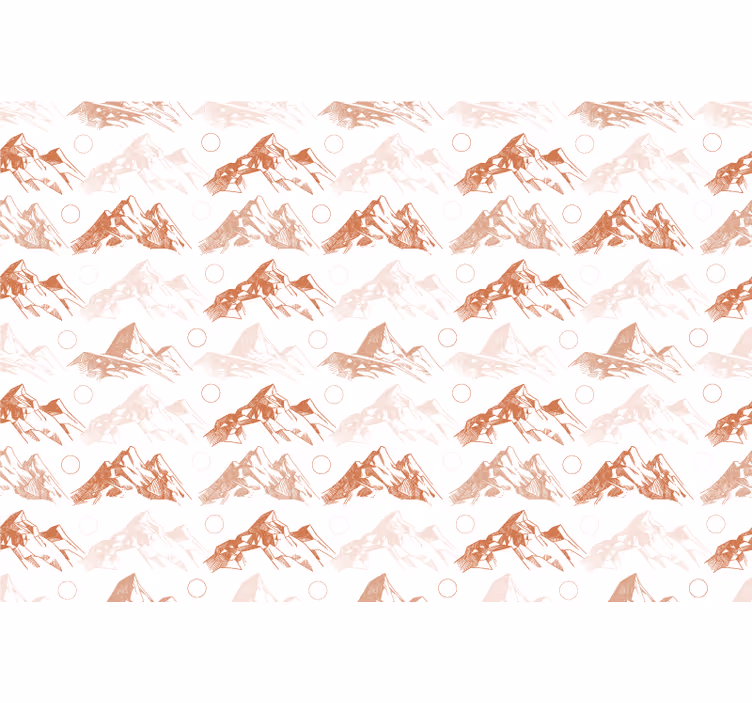 White window blind with terracotta mountain design - TenStickers