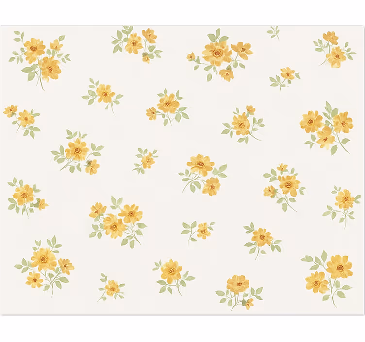 White window blind with delicate floral pattern - TenStickers