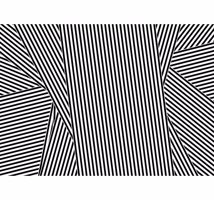 Bathroom blind overlapping striped white and black - TenStickers