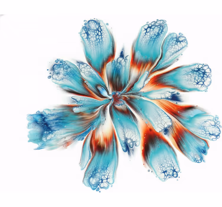 Bathroom blind with modern art colorful flowers - TenStickers