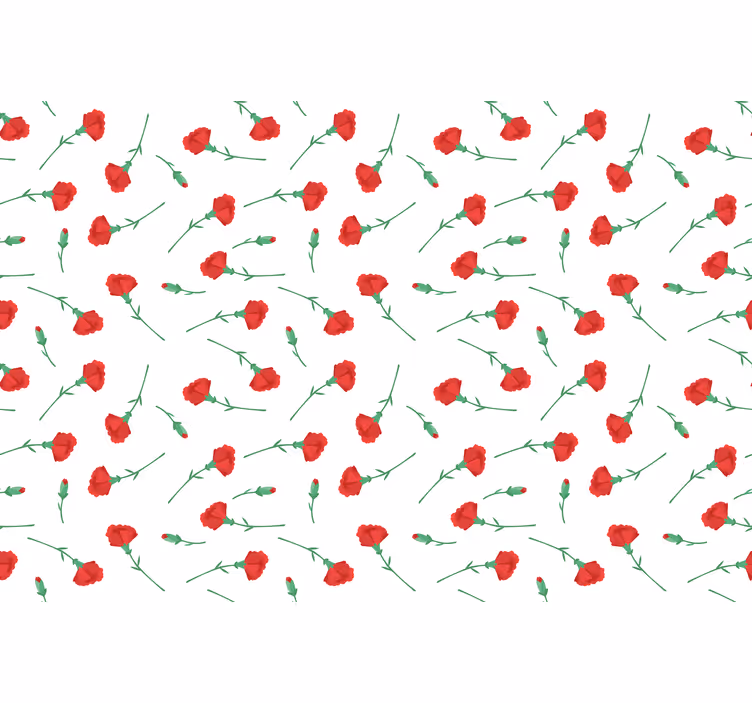 Floral roller blind carnation pattern - TenStickers