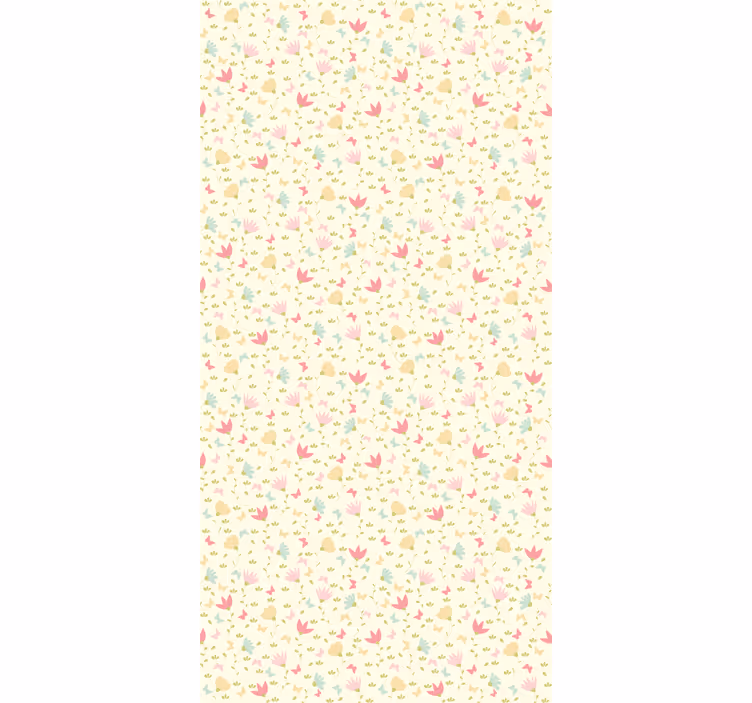 Floral roller blind with yellow butterflies - TenStickers