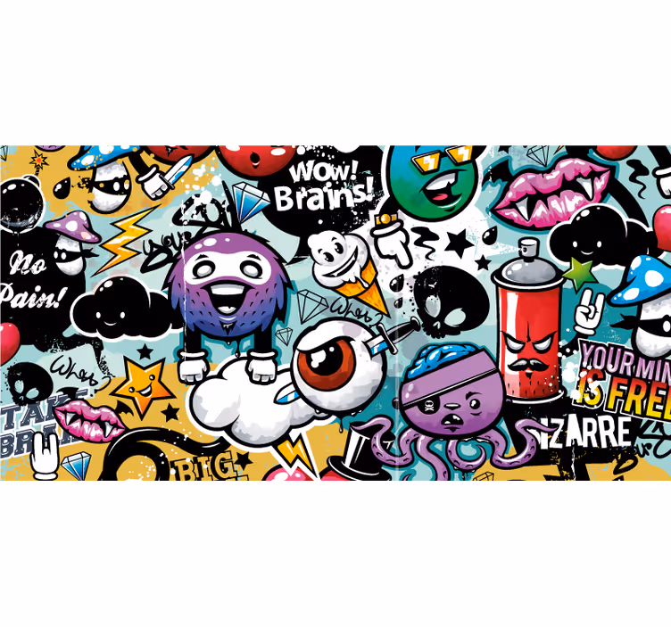 Gamer roller blind graffiti design - TenStickers