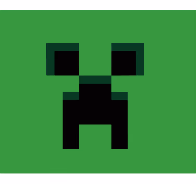 Gamer roller blind minecraft green - TenStickers