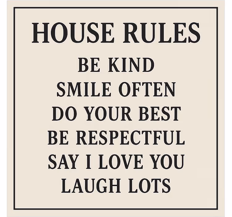 Text blind house guidelines - TenStickers