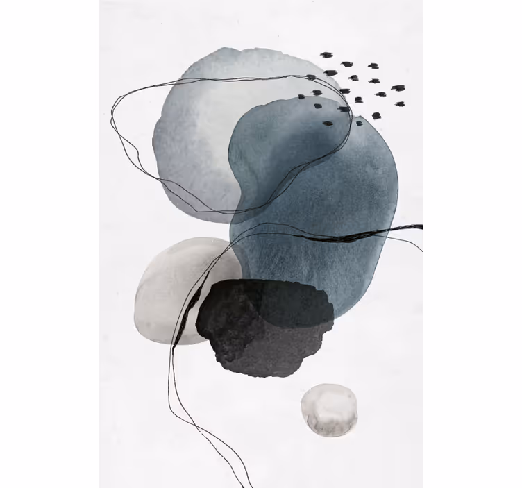 Roller blind office with abstract shapes design - TenStickers