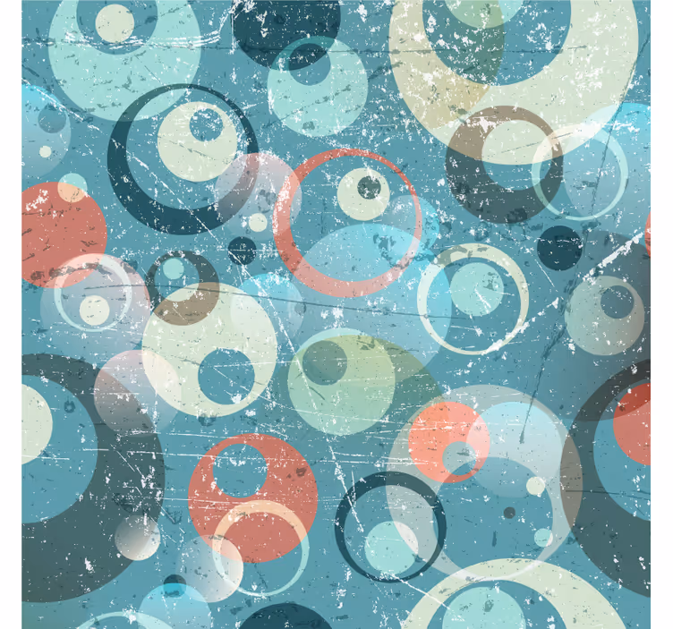 Roller blind office abstract circles design - TenStickers