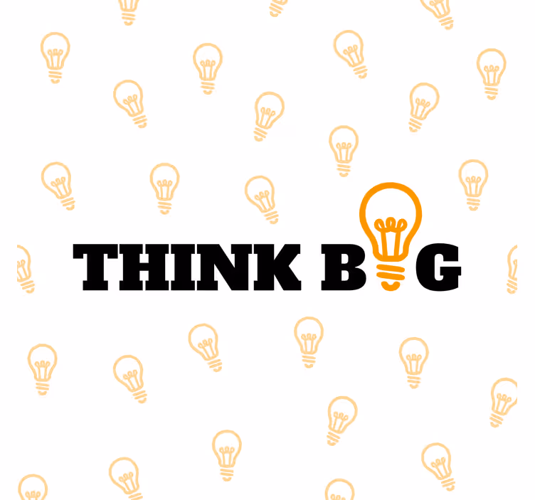 Think big roller blind office - TenStickers