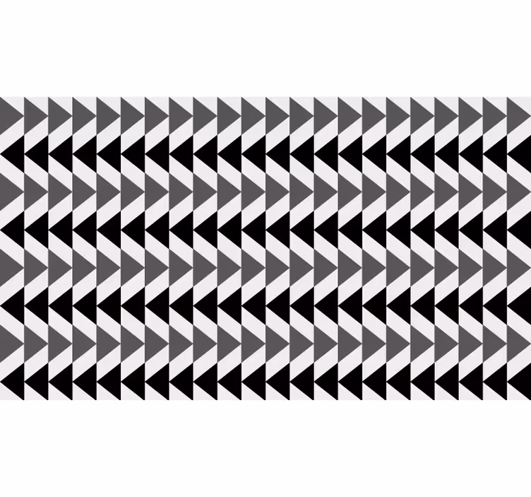 Black roller blind with nordic gray triangles design - TenStickers