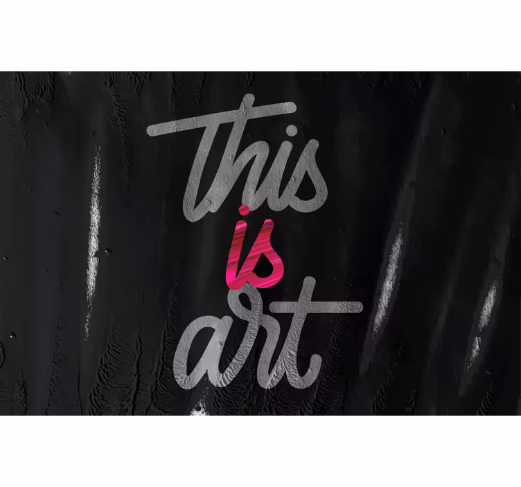 Black roller blind this is art pink and black colors - TenStickers