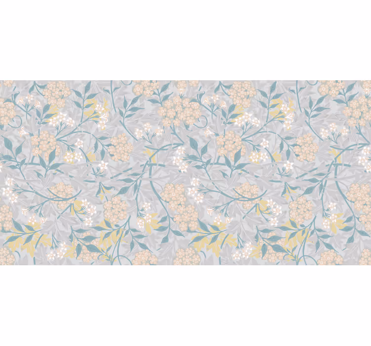 Blind grey 80's floral elegant design - TenStickers