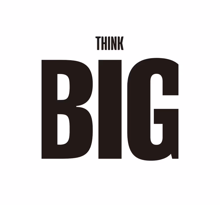 Roller blind office think big - TenStickers