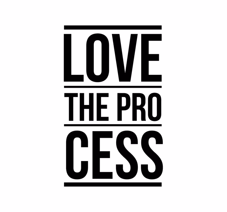 Love the process roller blind office - TenStickers