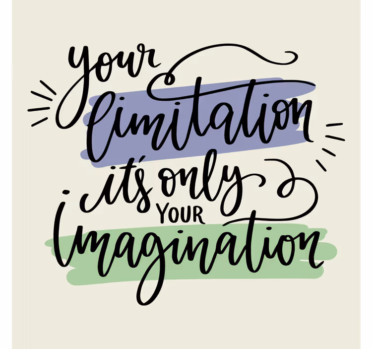 Roller blind office with hand-drawn motivational quotes - TenStickers