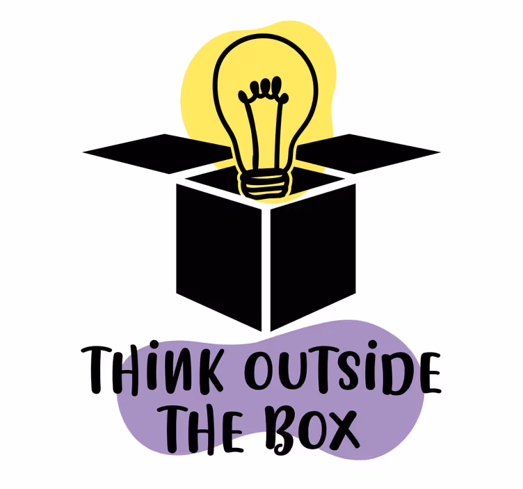 Think outside the box roller blind office - TenStickers