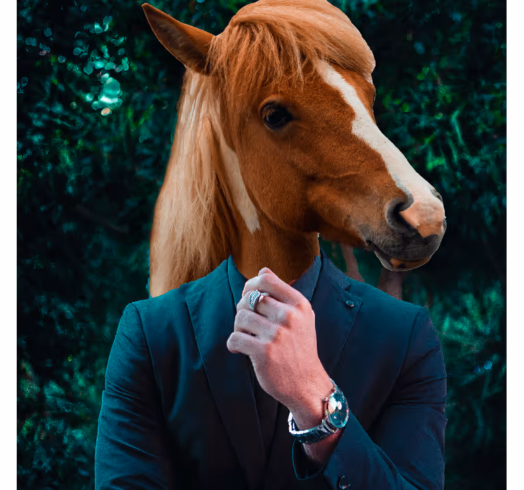 Mister horse roller blind office - TenStickers