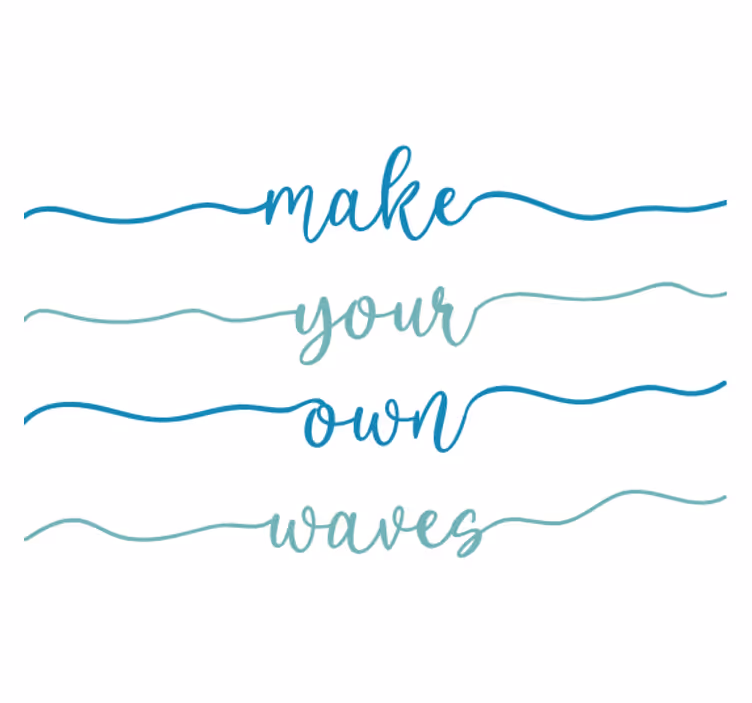 Roller blind office create your own waves - TenStickers
