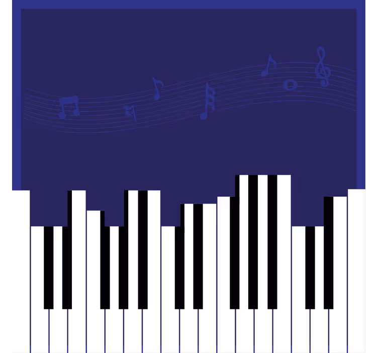 Roller blind office piano background - TenStickers